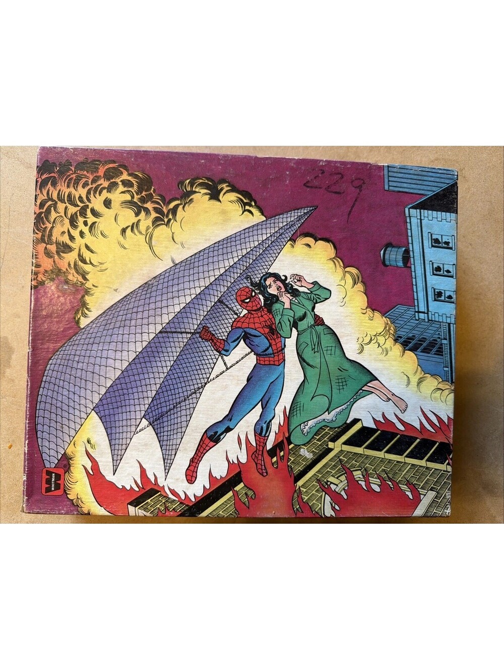 Vintage 1982 Whitman 4674 Amazing Spider-Man Web Glider 200 Piece Puzzle Sealed